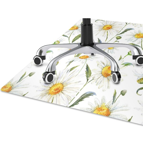 Tapis de chaise de bureau Champ de camomille