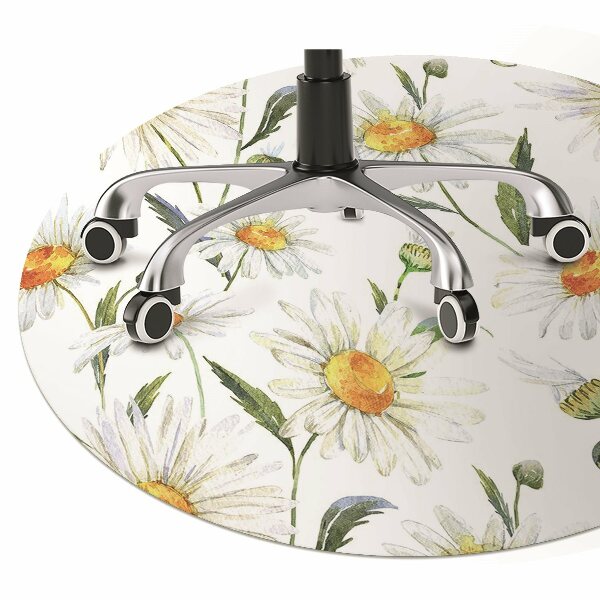 Tapis de chaise de bureau Champ de camomille