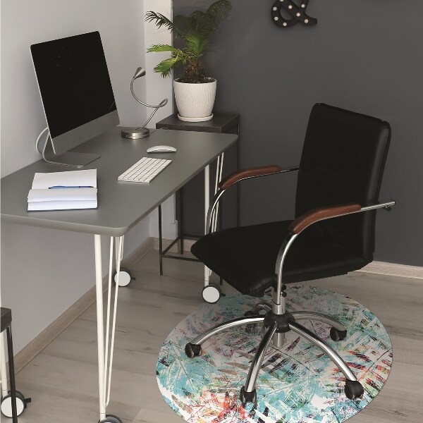 Tapis bureau Empreintes de feuilles