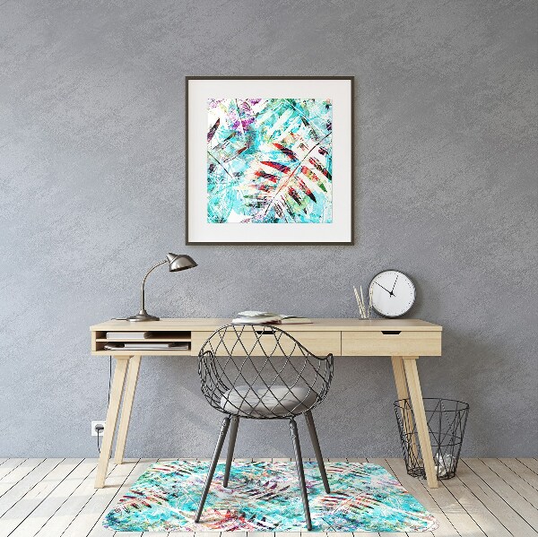 Tapis bureau Empreintes de feuilles
