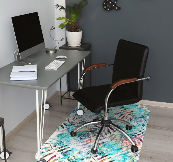Tapis bureau Empreintes de feuilles