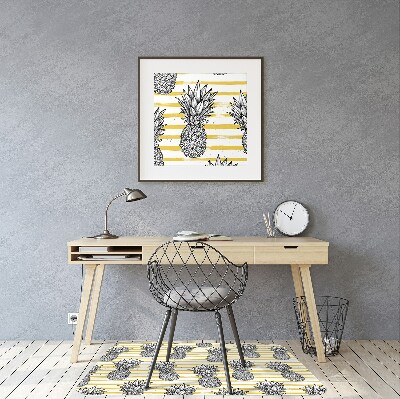 Tapis de chaise de bureau Ananas