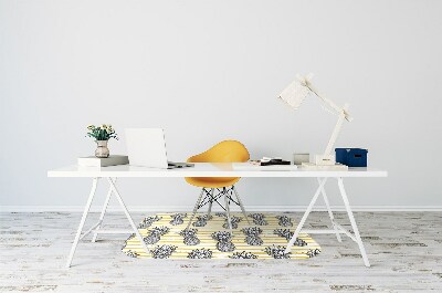 Tapis de chaise de bureau Ananas