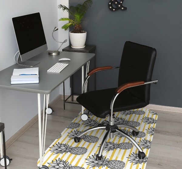 Tapis de chaise de bureau Ananas