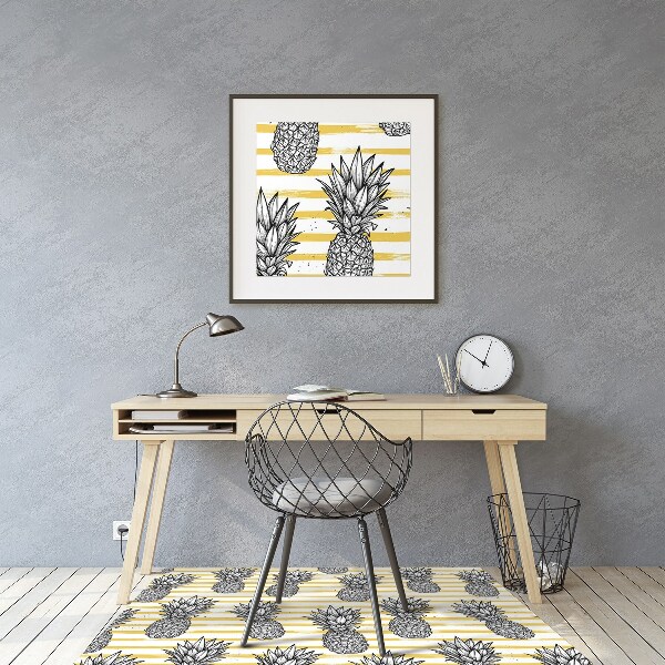 Tapis de chaise de bureau Ananas