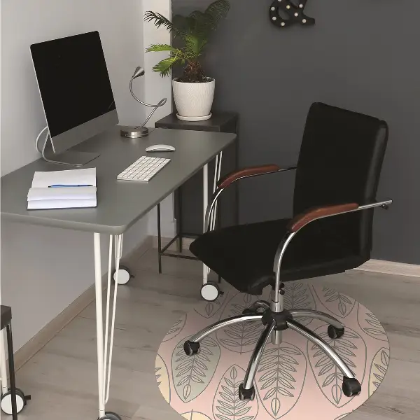 Tapis de chaise de bureau Feuilles colorées