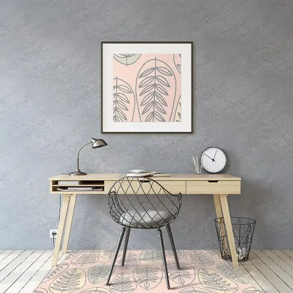 Tapis de chaise de bureau Feuilles colorées