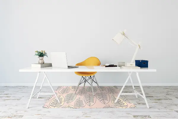 Tapis de chaise de bureau Feuilles colorées