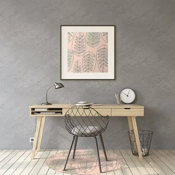 Tapis de chaise de bureau Feuilles colorées