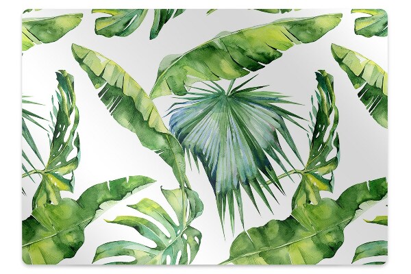 Tapis pour chaise de bureau Feuilles de la jungle