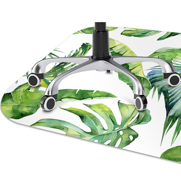 Tapis pour chaise de bureau Feuilles de la jungle