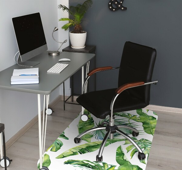 Tapis pour chaise de bureau Feuilles de la jungle