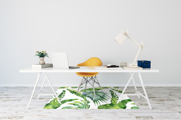 Tapis pour chaise de bureau Feuilles de la jungle