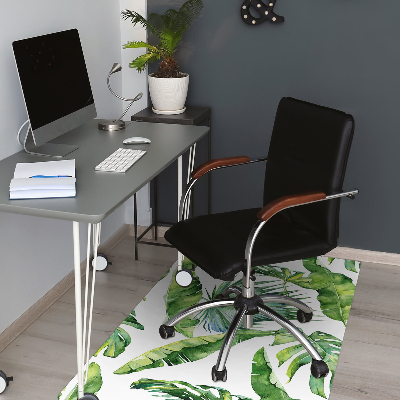 Tapis pour chaise de bureau Feuilles de la jungle