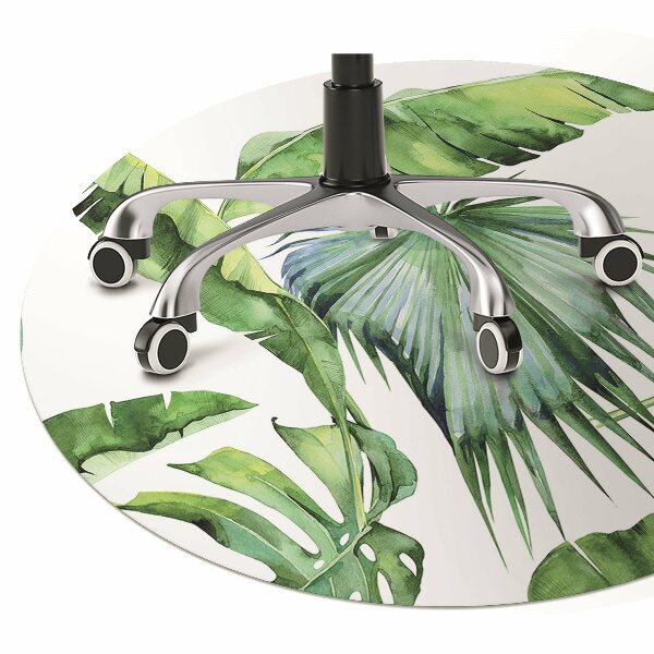 Tapis pour chaise de bureau Feuilles de la jungle