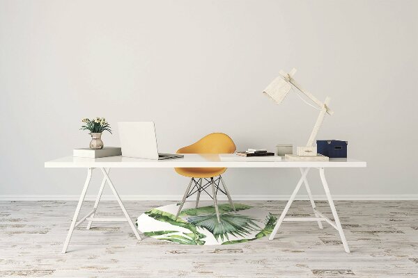 Tapis pour chaise de bureau Feuilles de la jungle