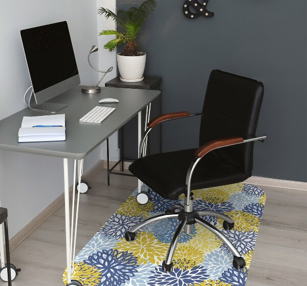 Tapis pour chaise de bureau Fleurs de chrysanthème