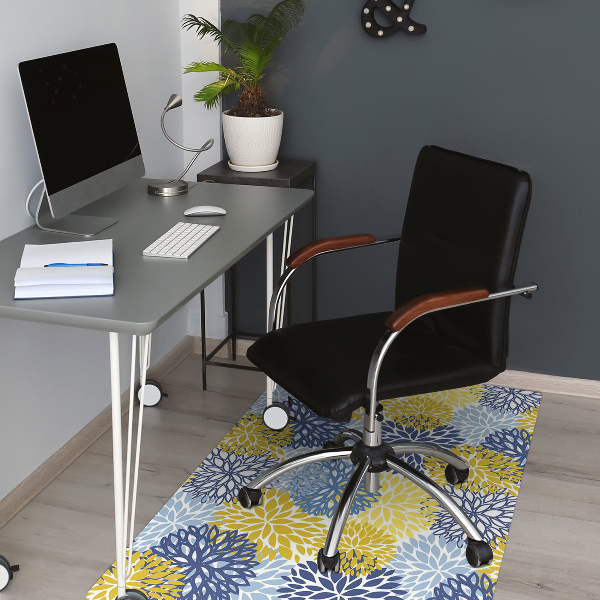 Tapis pour chaise de bureau Fleurs de chrysanthème