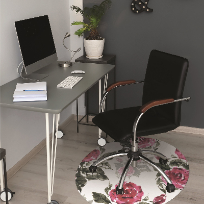 Tapis bureau Roses peintes