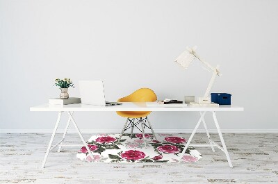 Tapis bureau Roses peintes