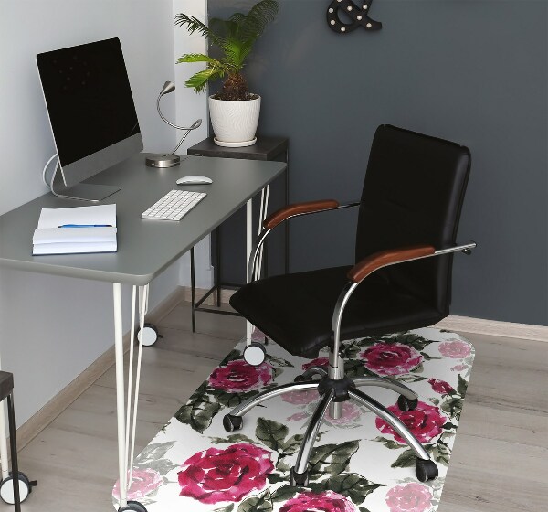 Tapis bureau Roses peintes