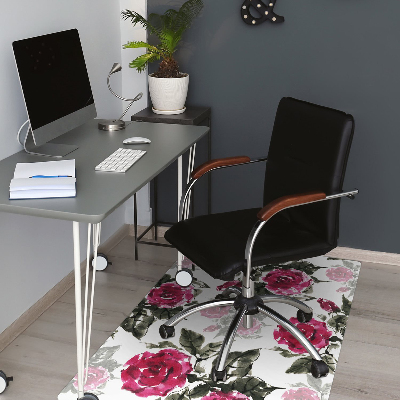 Tapis bureau Roses peintes