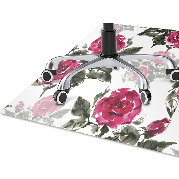 Tapis bureau Roses peintes