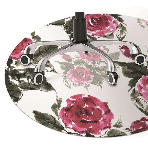Tapis bureau Roses peintes