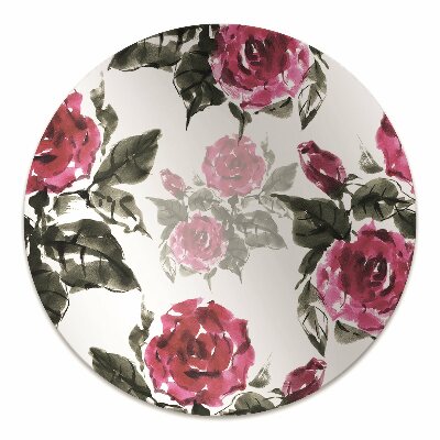 Tapis bureau Roses peintes