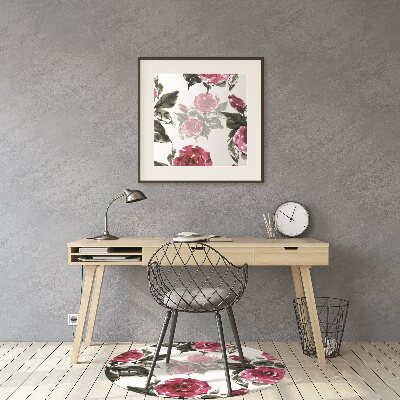 Tapis bureau Roses peintes