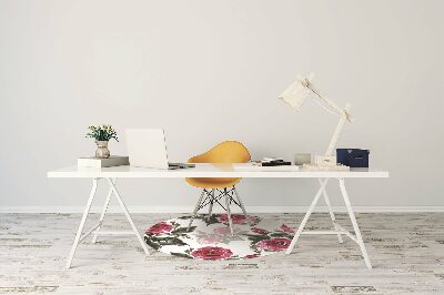 Tapis bureau Roses peintes