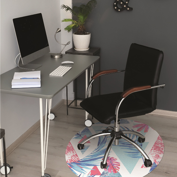 Tapis fauteuil bureau do biura Feuilles et triangles