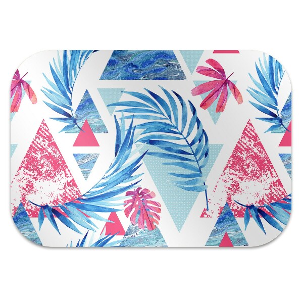 Tapis fauteuil bureau do biura Feuilles et triangles
