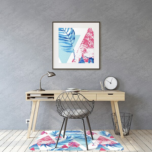 Tapis fauteuil bureau do biura Feuilles et triangles