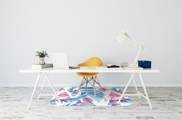 Tapis fauteuil bureau do biura Feuilles et triangles