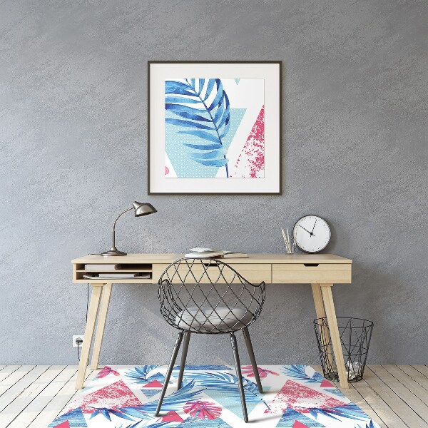 Tapis fauteuil bureau do biura Feuilles et triangles