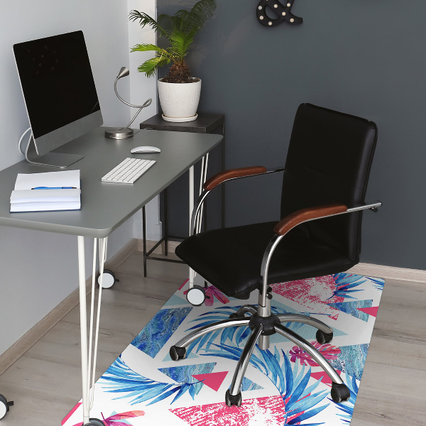 Tapis fauteuil bureau do biura Feuilles et triangles