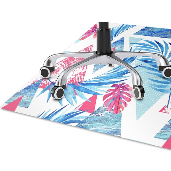 Tapis fauteuil bureau do biura Feuilles et triangles