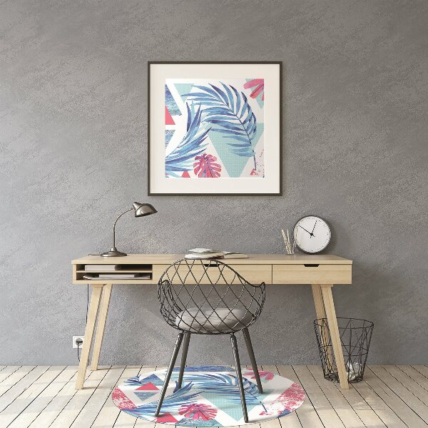 Tapis fauteuil bureau do biura Feuilles et triangles