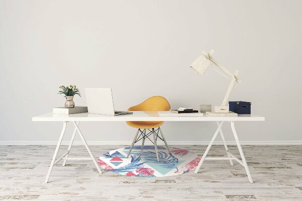 Tapis fauteuil bureau do biura Feuilles et triangles