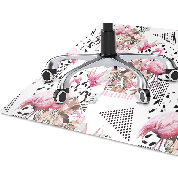 Tapis de chaise de bureau Flamants