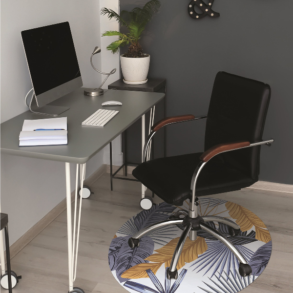 Tapis pour chaise de bureau Feuilles de palmier