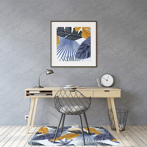 Tapis pour chaise de bureau Feuilles de palmier