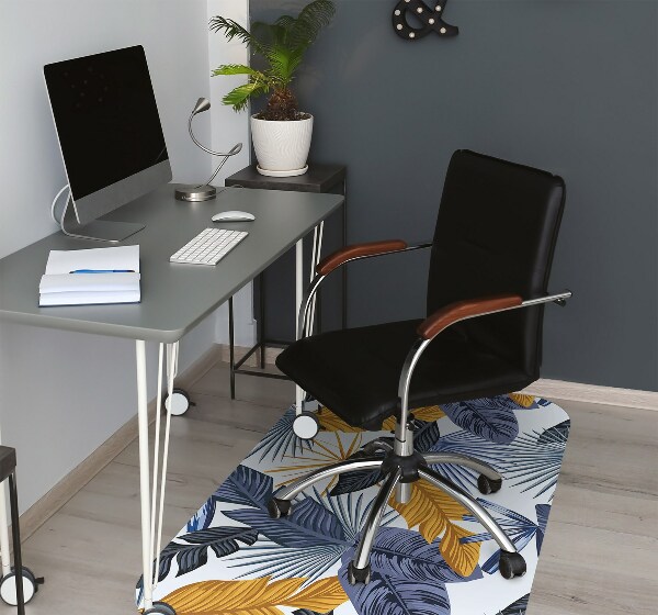 Tapis pour chaise de bureau Feuilles de palmier