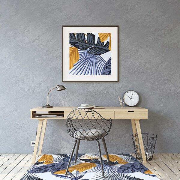 Tapis pour chaise de bureau Feuilles de palmier