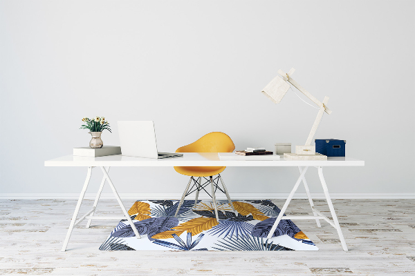 Tapis pour chaise de bureau Feuilles de palmier