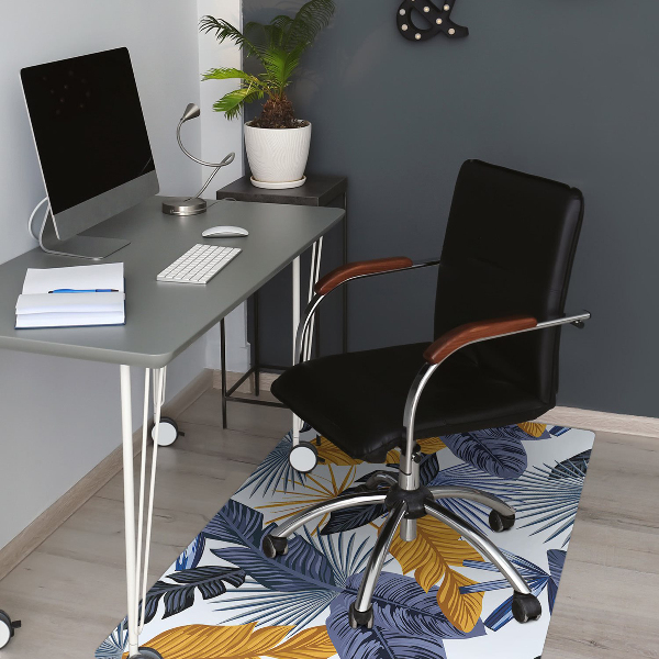 Tapis pour chaise de bureau Feuilles de palmier