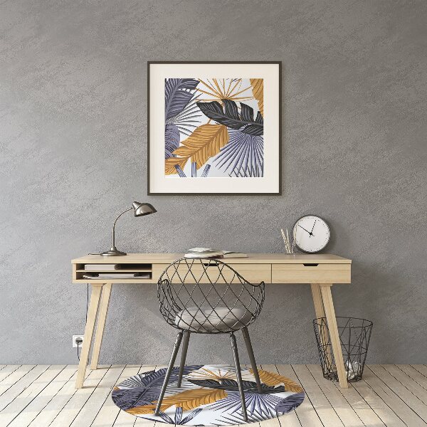 Tapis pour chaise de bureau Feuilles de palmier