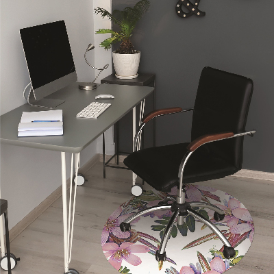 Tapis bureau Fleurs roses