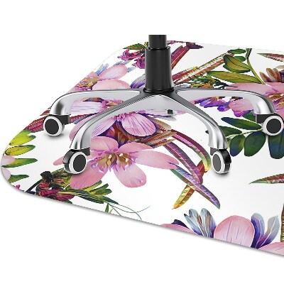 Tapis bureau Fleurs roses